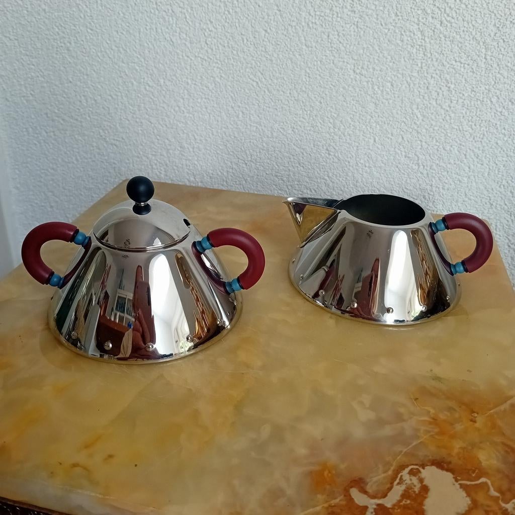 Alessi roomstel, Italiaans, design, inox 18/10, Overige materialen, Gebruikt, Overige typen, Ophalen of Verzenden