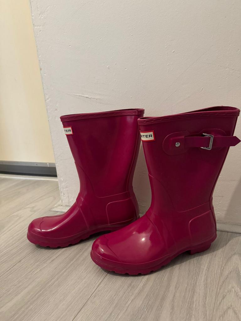 Hunter Regenlaarzen - Maat 39, Ophalen of Verzenden, Zo goed als nieuw, Roze, Regenlaarzen