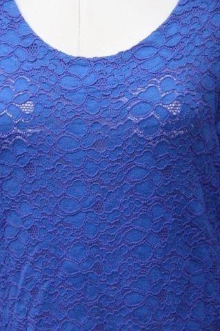 Jurk blauw Caroline Biss mt 44 transparant Vaste prijs AANBI, Maat 42/44 (L), Zo goed als nieuw, Knielengte, Caroline Biss