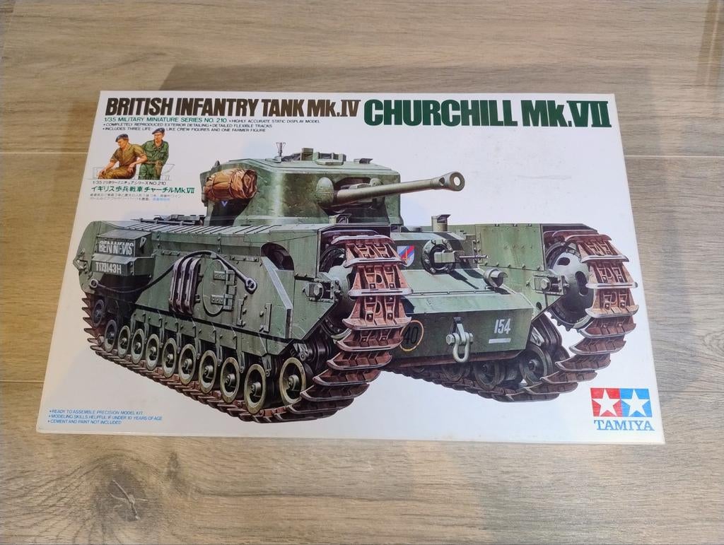 Tamiya Churchill Mk.VII Tank 1/35 Modelbouw Kit 35210, Tank, 1:32 tot 1:50, Nieuw, Ophalen of Verzenden