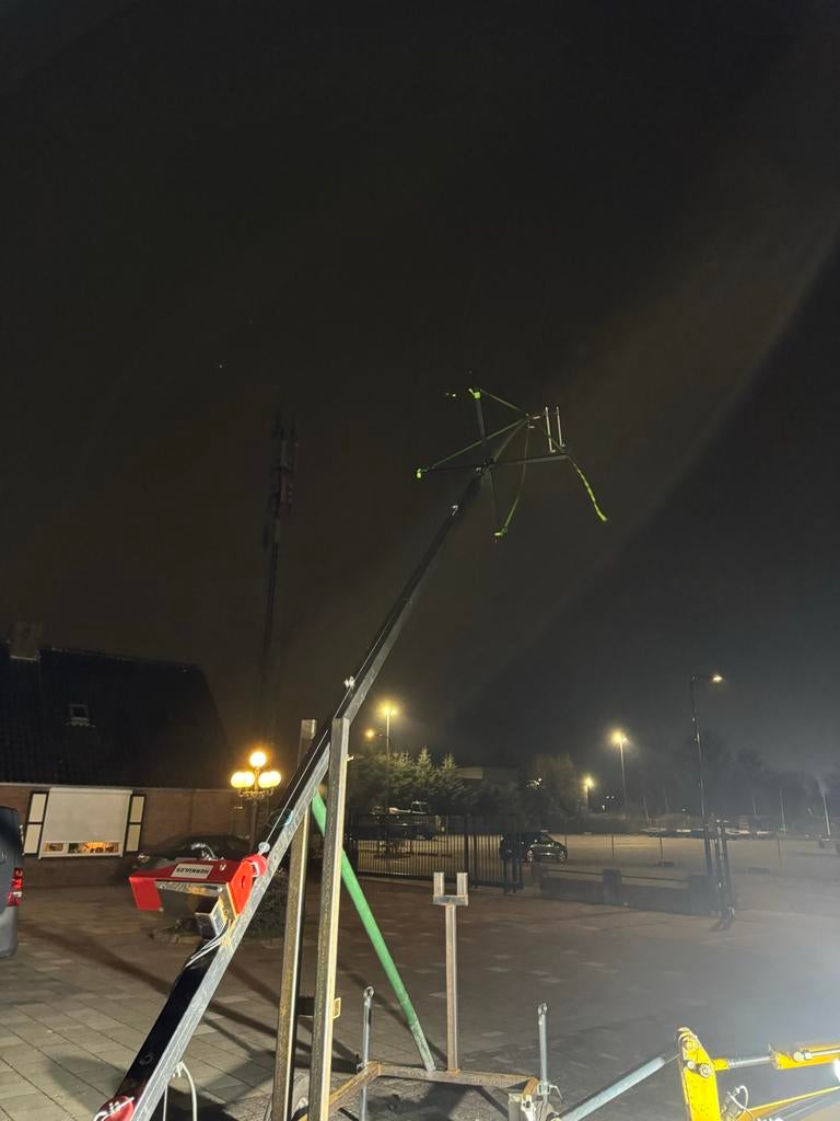 Koker mast mobiel op aanhanger, Telecommunicatie, Antennes en Masten, Ophalen, Gebruikt, Mast