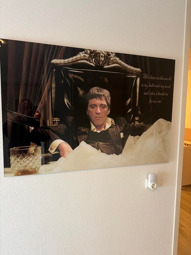 Scarface Al Pacino Poster - "All I have in this world...", 50 tot 75 cm, Ophalen of Verzenden, Zo goed als nieuw, 75 tot 100 cm