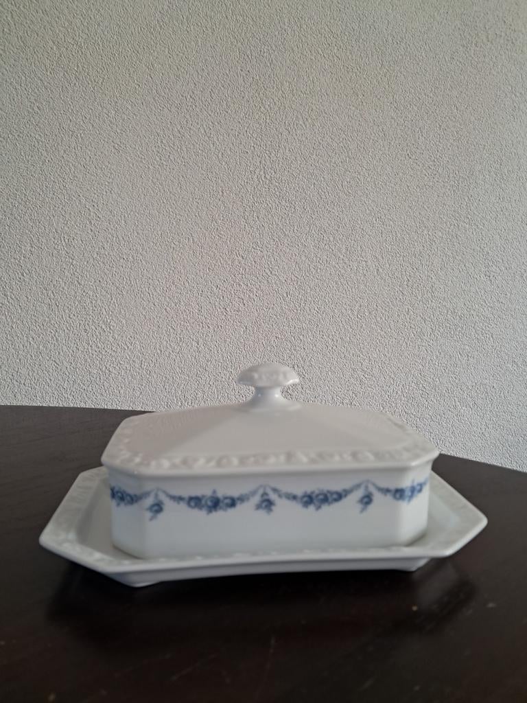 Rosenthal maria rosenkanteblau botervloot, Ophalen of Verzenden