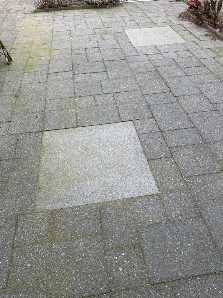 Tuintegels antracietgrijs, diverse maten, 55m2, Ophalen, Gebruikt, 10 m² of meer, Beton