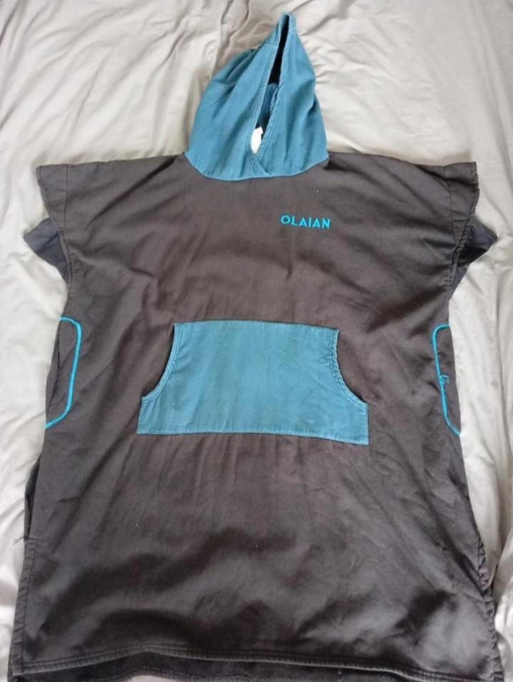 Olaian Surf Poncho - Zwart/Blauw - One Size, Overige typen, Olaian, Zwart, Ophalen of Verzenden