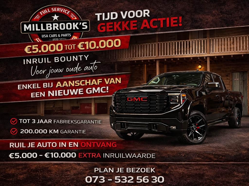 GMC Sierra Denali 6.2L V8, | BTW Auto | Zakelijke Lease | 4x, Automaat, 8 cilinders, 4 stoelen, Zwart