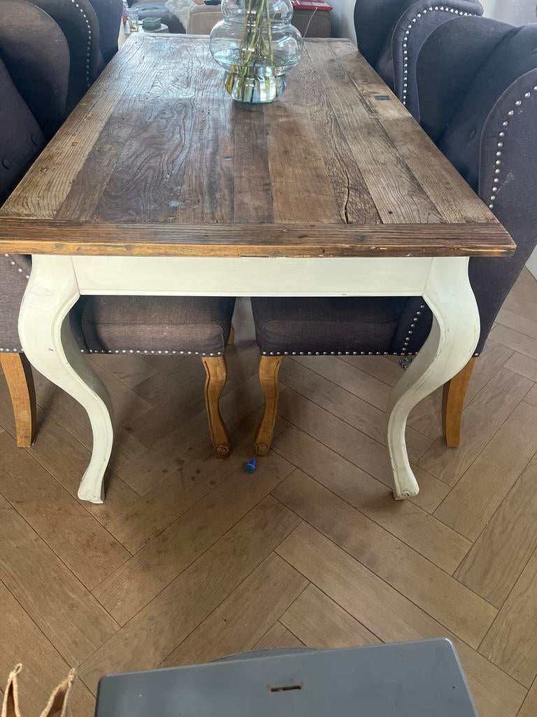 Robuuste Rivièra Maison Eettafel - Landelijke Stijl, Huis en Inrichting, Tafels | Eettafels, Ophalen, Gebruikt, 100 tot 150 cm