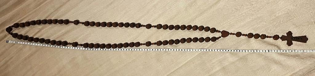 Lourdes Rozenkrans & Jezus in kribbe met de hand gesneden, Ophalen, Beeld(je)