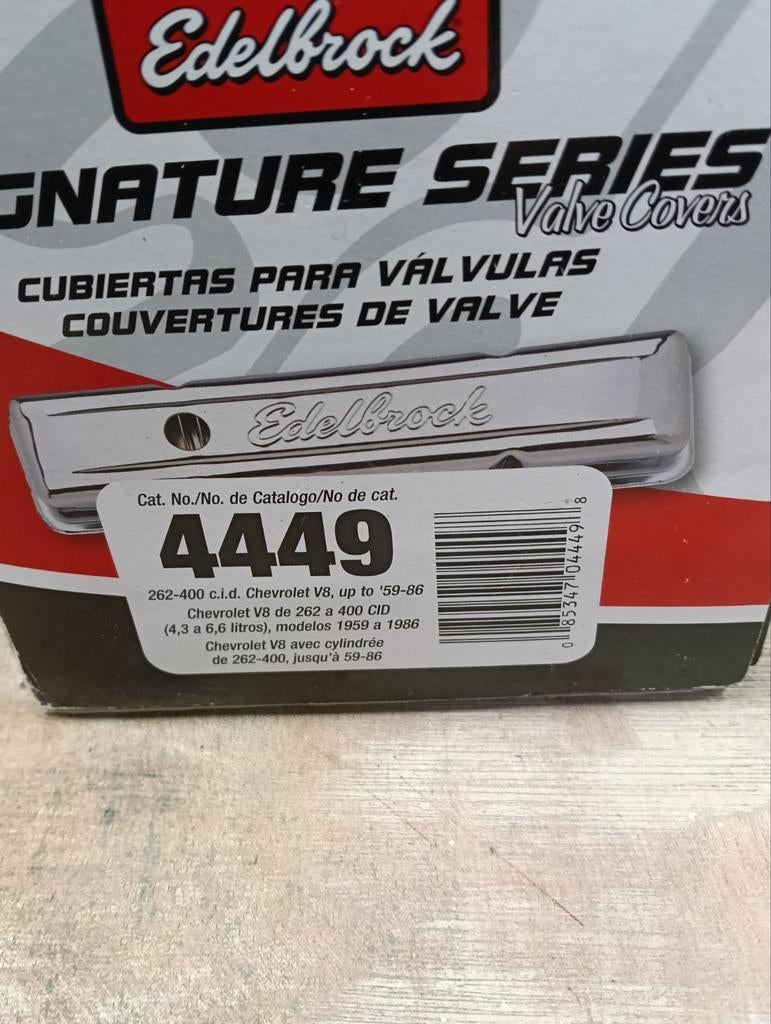 Edelbrock kleppendeksels Chevrolet V8 262-400 c.i.d., Auto-onderdelen, Ophalen of Verzenden, Nieuw, Chevrolet