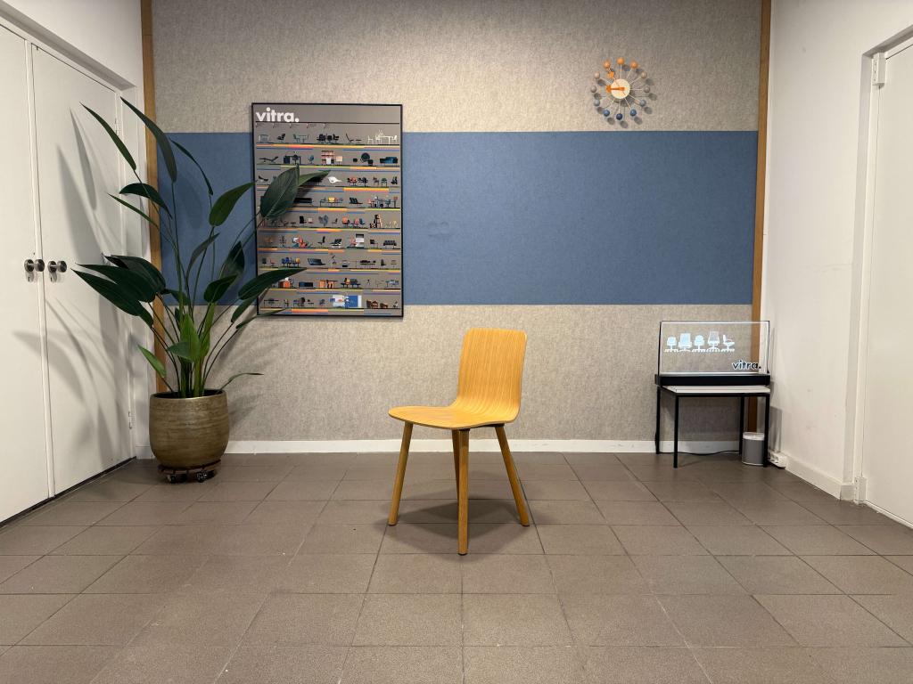 Vitra | Jasper Morrison | HAL Ply Wood | Naturel Eiken | 4x, Huis en Inrichting, Stoelen, Vitra, Gebruikt, Ophalen of Verzenden