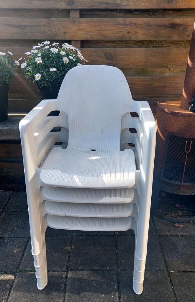 Hartman tuinstoelen, Ophalen of Verzenden, Gebruikt, Kunststof, Stapelbaar