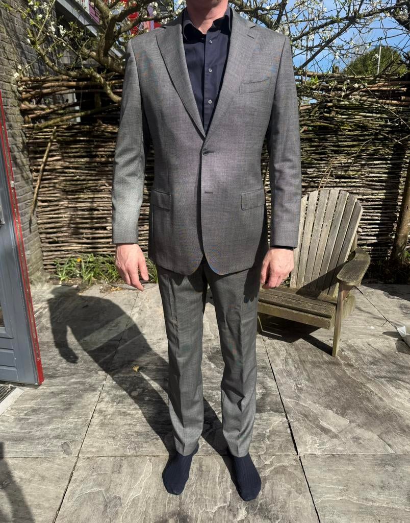 Grijs Suit Supply kostuum maat 106, lengtemaat, Ophalen of Verzenden, Gedragen, Overige maten, Grijs