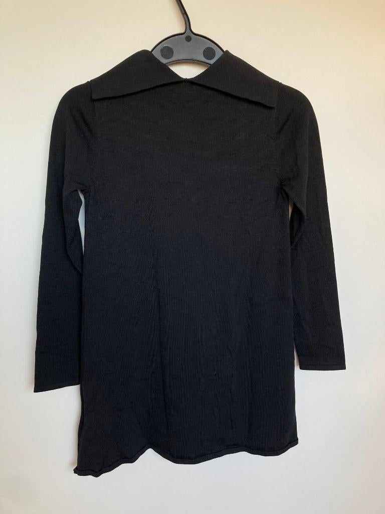 Alpha Studio trui zwart opstaande kraag fijngebreid IT 40/S, Maat 38/40 (M), FFW S.r.l., Zwart, Cs.alphastudio@the-ffw.com