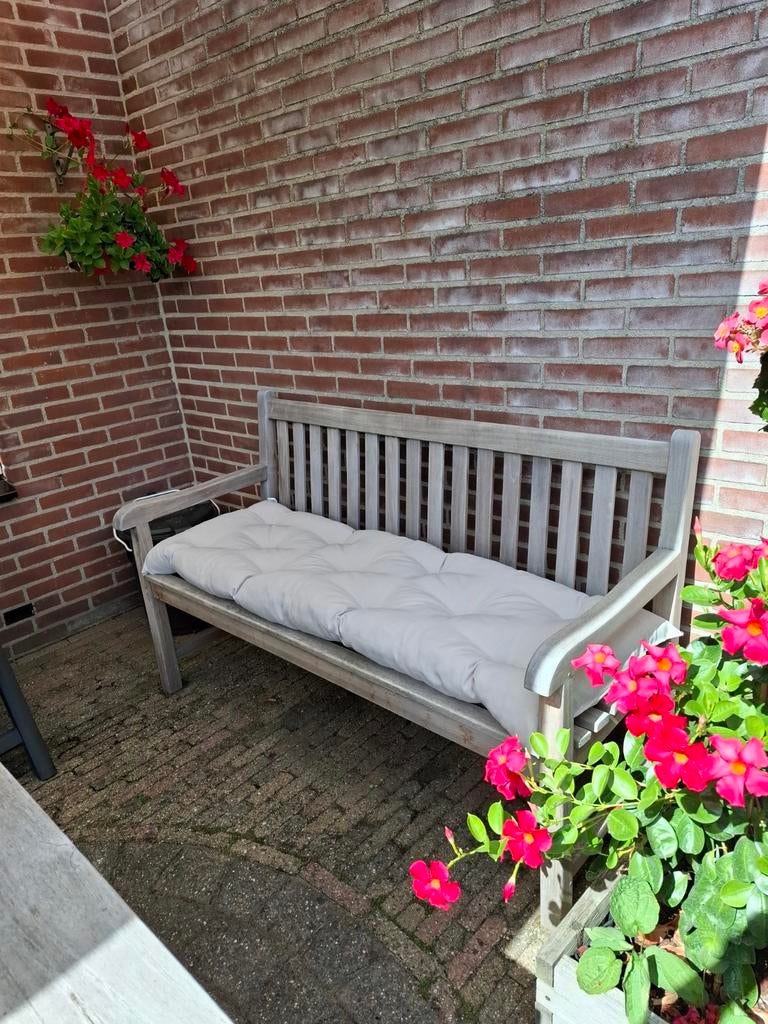 Teakhouten tuinbank, Ophalen, Zo goed als nieuw, Teakhout