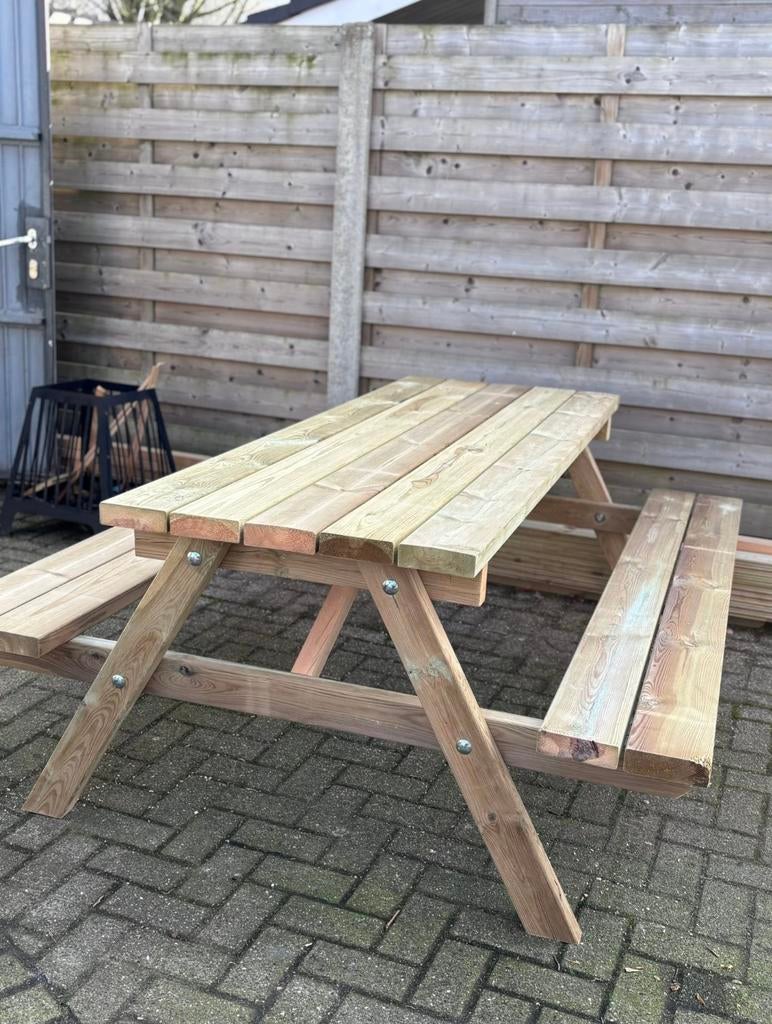 Picknicktafel, Ophalen, Nieuw, Rechthoekig, Hout