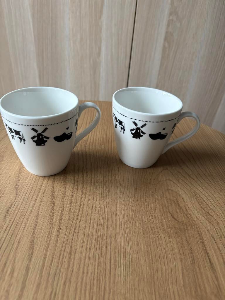 Dutch Floral Original Mokken - Set van 2, Keramiek, Ophalen of Verzenden, Zo goed als nieuw, Overige stijlen