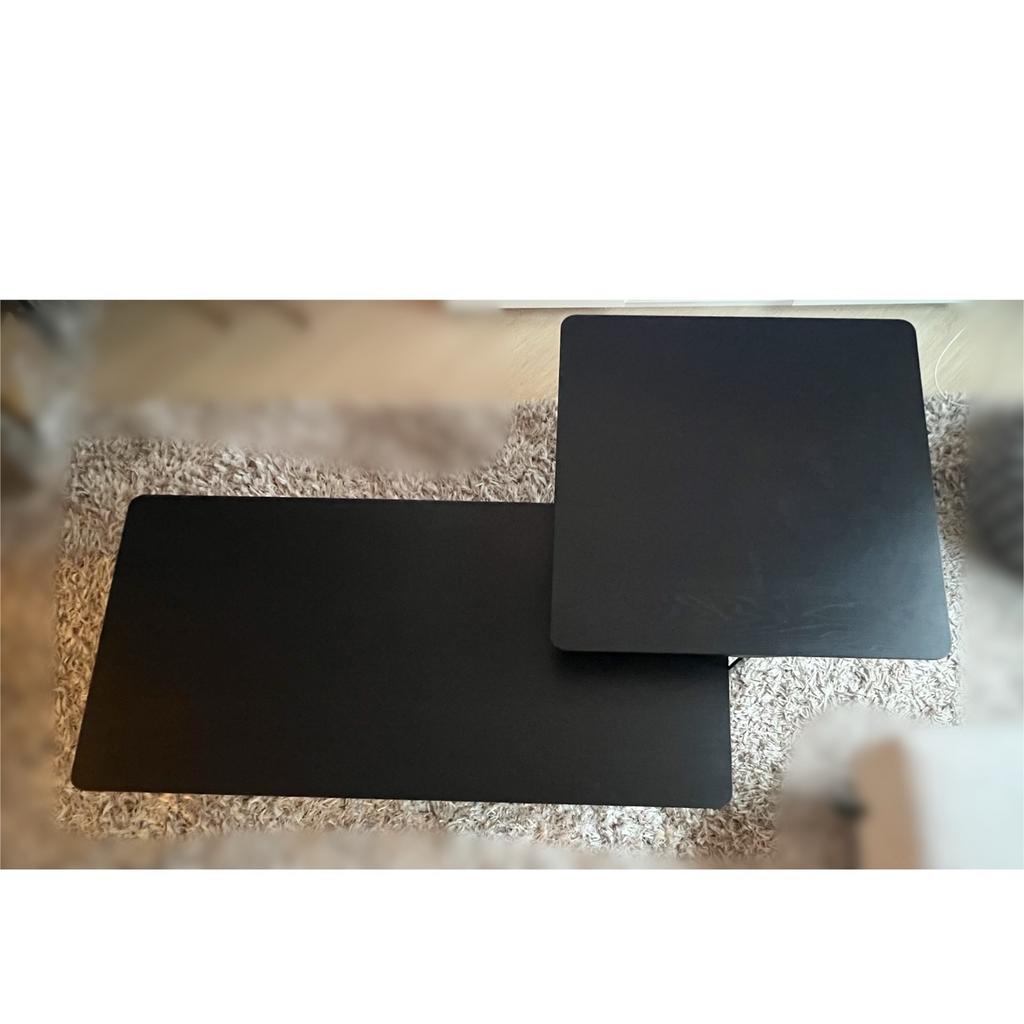 Set van 2 moderne zwarte dressoirs/salontafels, Ophalen, 100 tot 150 cm, 50 tot 100 cm, Zo goed als nieuw