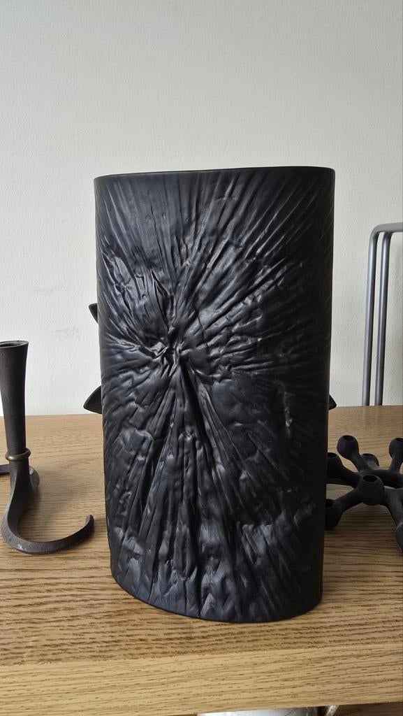 Rosenthal Germany Studio Linie Martin Freyer vaas zwart, Ophalen of Verzenden, Zwart, Aardewerk of Porselein, Minder dan 50 cm