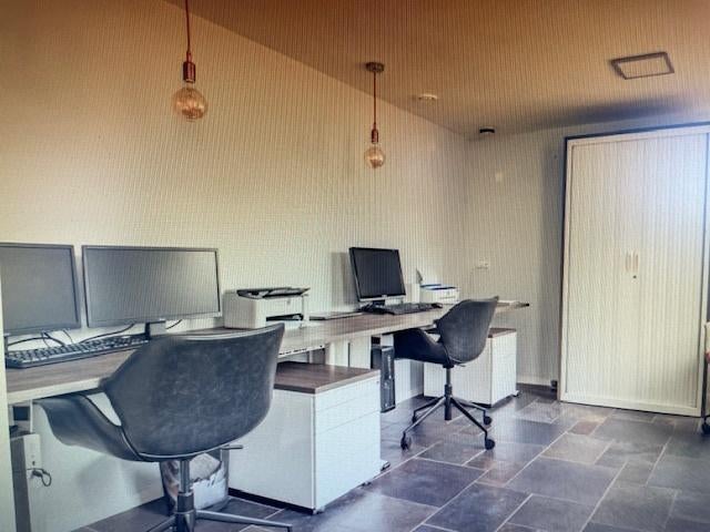 bureau met los ladenblok op wielen, Huis en Inrichting, Bureaus, Ophalen, Demontabel, Gebruikt, Bruin