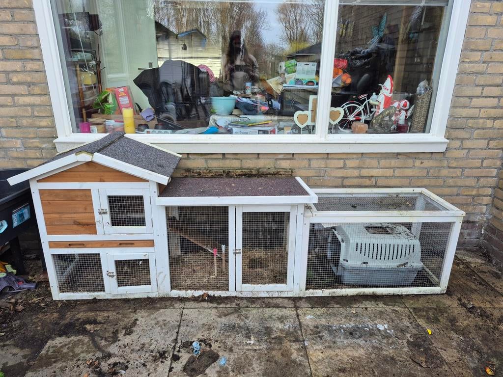 Konijnenhok, Dieren en Toebehoren, Knaagdieren en Konijnen | Hokken en Kooien, Hok, Ophalen, Minder dan 60 cm, 110 cm of meer