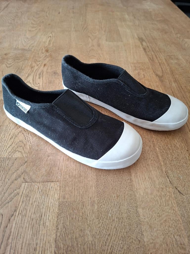Panther slip-on sneakers zwart canvas maat 34, Anneonline, Steenbergen, Shop@wesell4u.nl, Nieuw