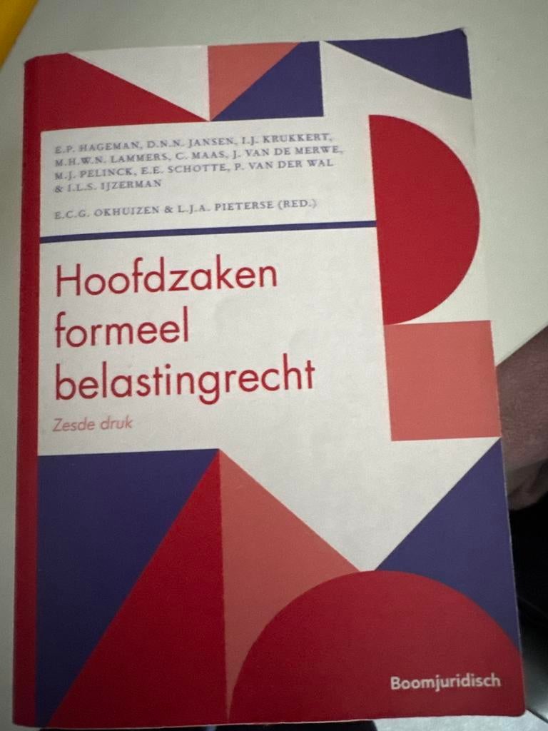 Hoofdzaken Formeel Belastingrecht 6e druk, Ophalen of Verzenden, Gamma, Gelezen, HBO
