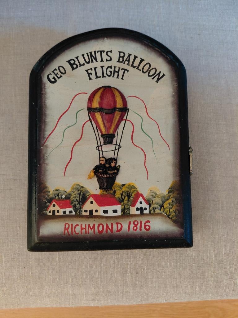 Vintage geo blunts balloon flight sleutelkastje, Ophalen