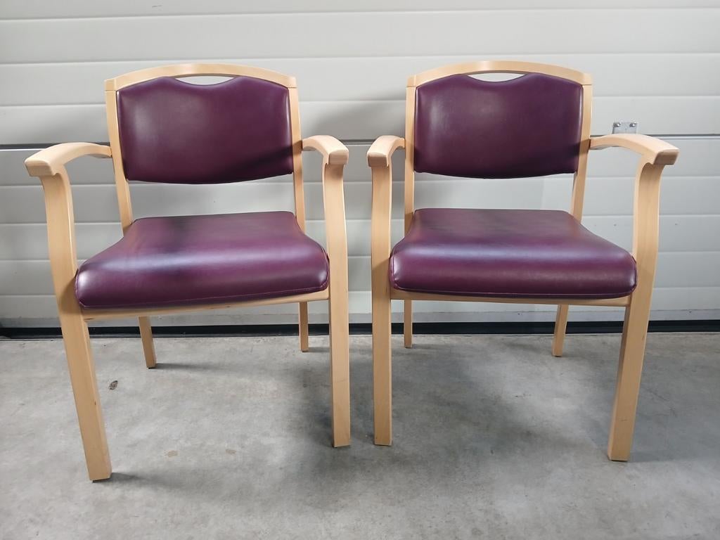 Twee Brunner stoelen met armleuningen, Huis en Inrichting, Stoelen, Ophalen, Gebruikt, Twee
