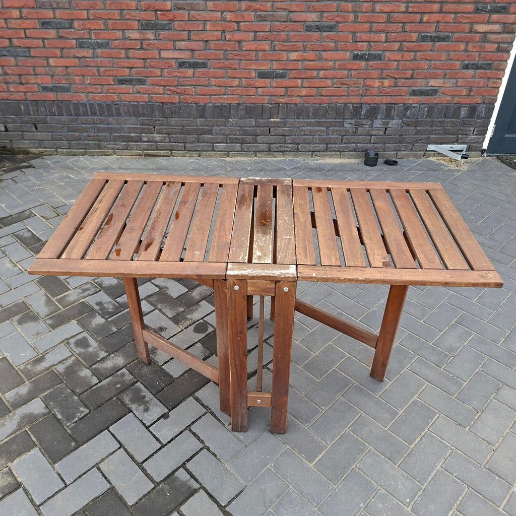 Balkon tafel ikea hard hout, Ophalen of Verzenden, Rechthoekig, Hout
