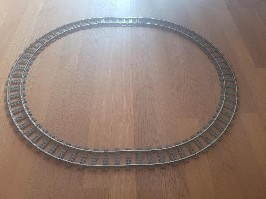 Partij H265=2x Lego 9v trein rails recht + 16x bocht