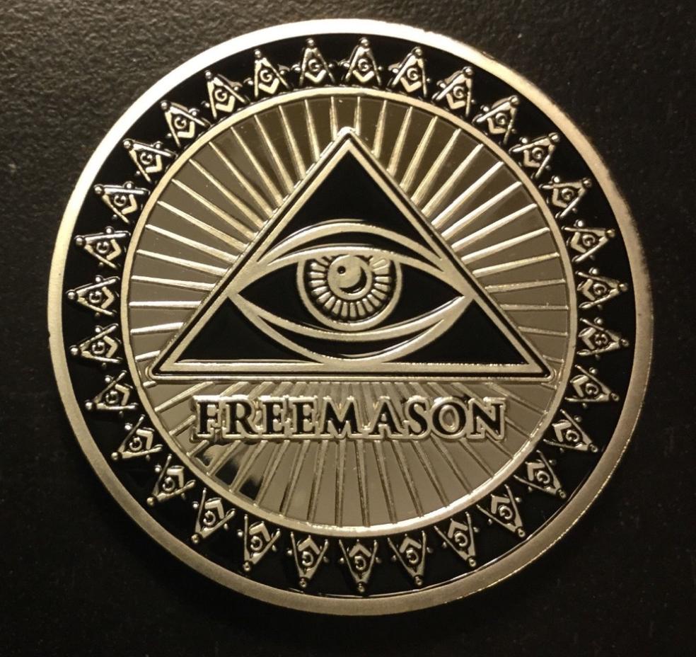 Gouden Vrijmetselarij Munt / Freemason Vrijmetselaar, Verzenden, Noord-Amerika, Losse munt