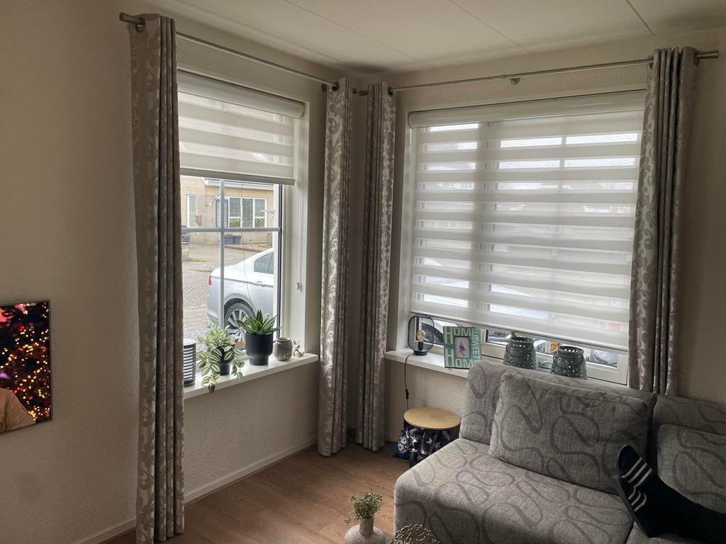 Gordijnen compleet met rails, Huis en Inrichting, Ophalen, Gebruikt, 100 tot 150 cm, 200 cm of meer