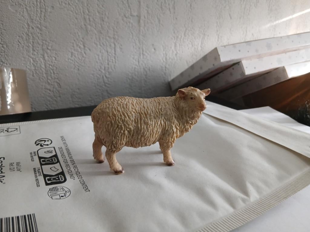 Schaap dierfiguur Bullyland, 8 cm, Ophalen of Verzenden, Gebruikt, Boerderijdier, Beeldje of Figuurtje