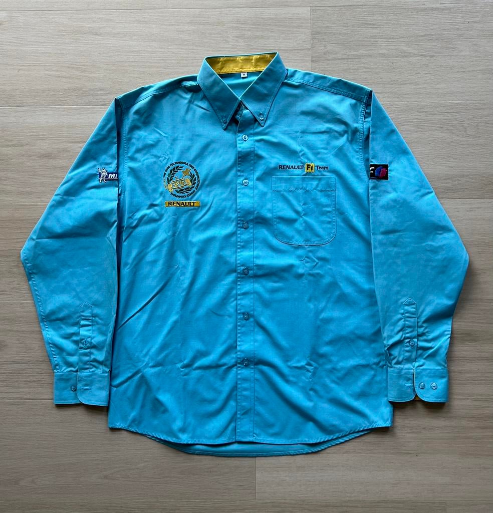 NEW: overhemd F1 RENAULT team 2005 / maat M, Ophalen of Verzenden, Nieuw, Blauw, Halswijdte 39/40 (M)