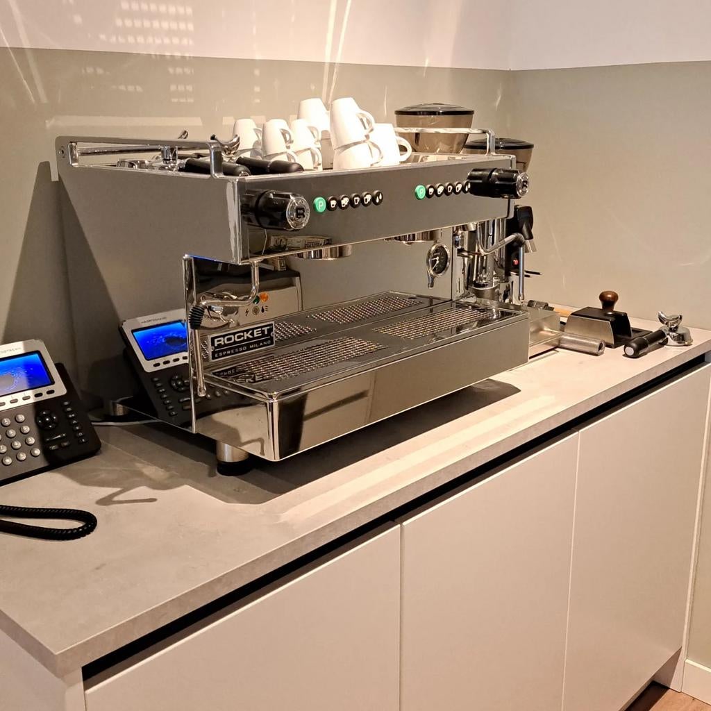 Rocket Boxer 2 Groeps Espressomachine – Gereviseerd–Topstaat, Witgoed en Apparatuur, Koffiemachine-accessoires, Gebruikt, Ophalen