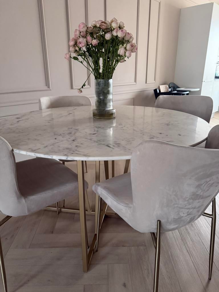 Eettafel maisons du monde, Huis en Inrichting, Tafels | Eettafels, Ophalen of Verzenden, Zo goed als nieuw, Rond, 100 tot 150 cm