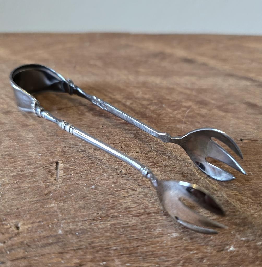 Verzilverde suikerklontjestang Pako Rhenen 90, Ophalen of Verzenden