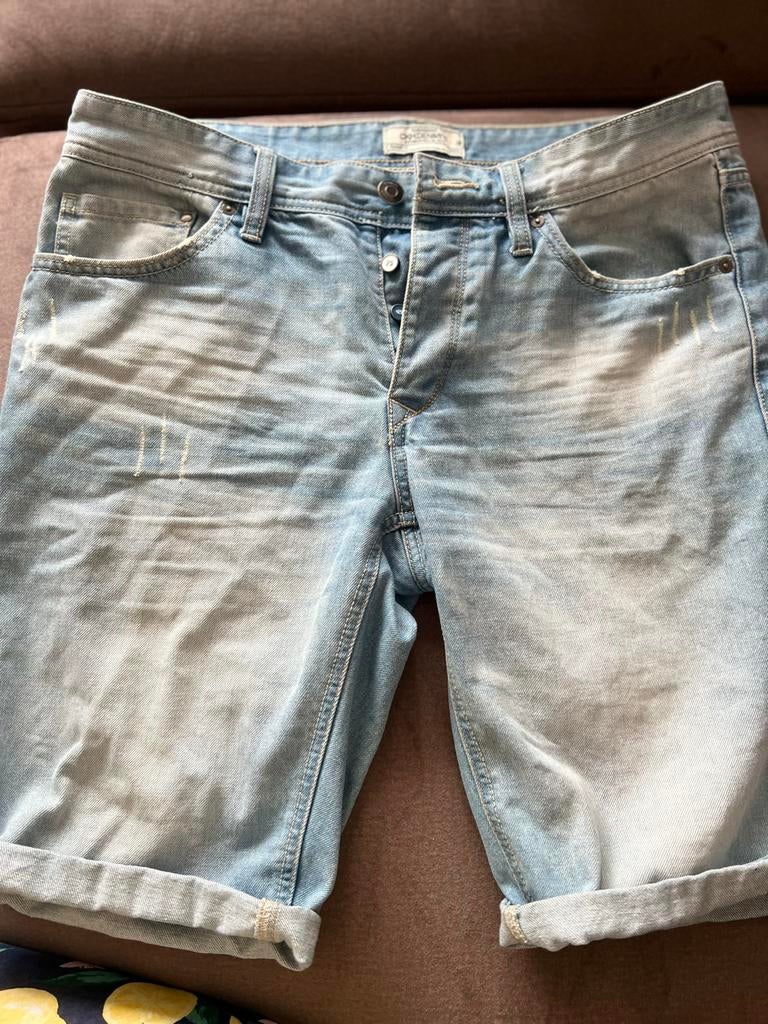 CKH Denim korte spijkerbroek, Kleding | Heren, Spijkerbroeken en Jeans, Ophalen of Verzenden, Zo goed als nieuw, Blauw, Overige jeansmaten