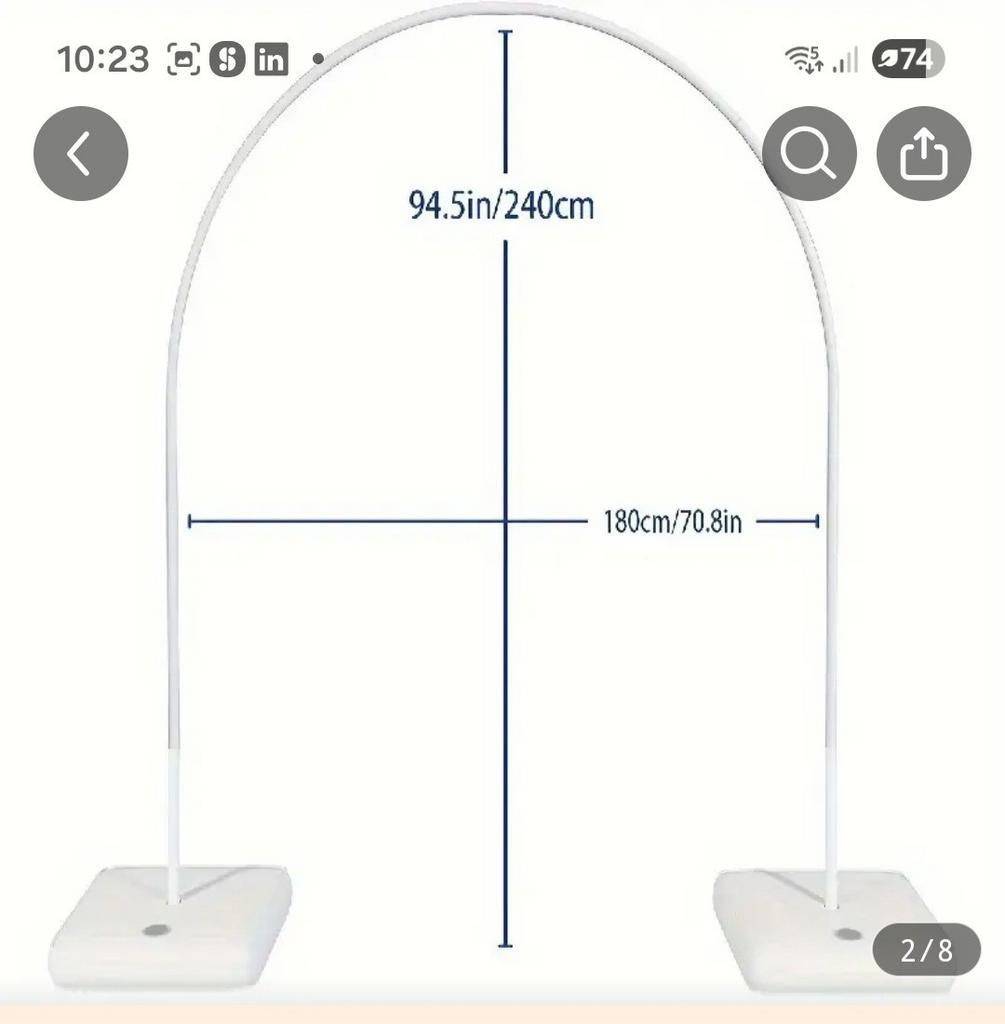 Bruidsboog /bloemenboog nieuw, Ophalen, Nieuw