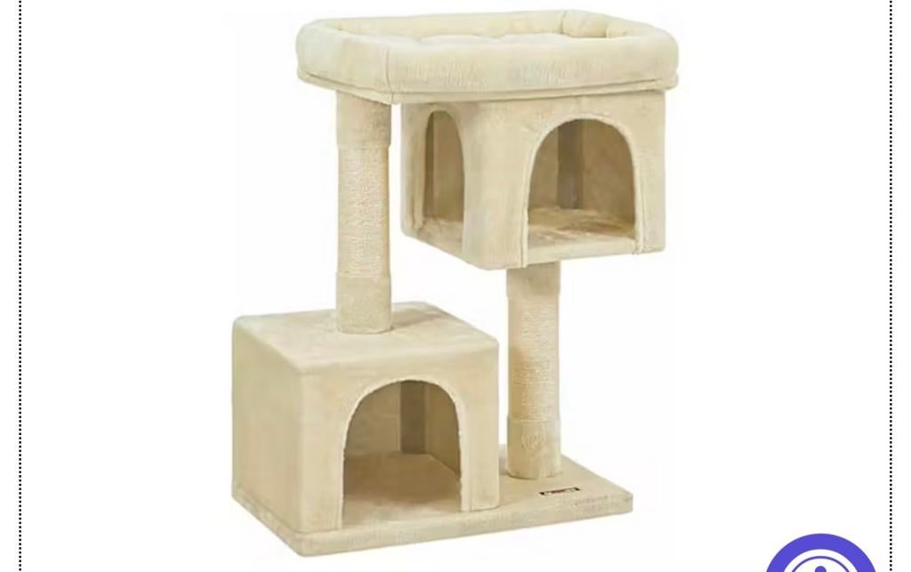 Krabpaal voor katten met twee grotten NIEUW IN DOOS, Ophalen of Verzenden, Nieuw, Krabpaal