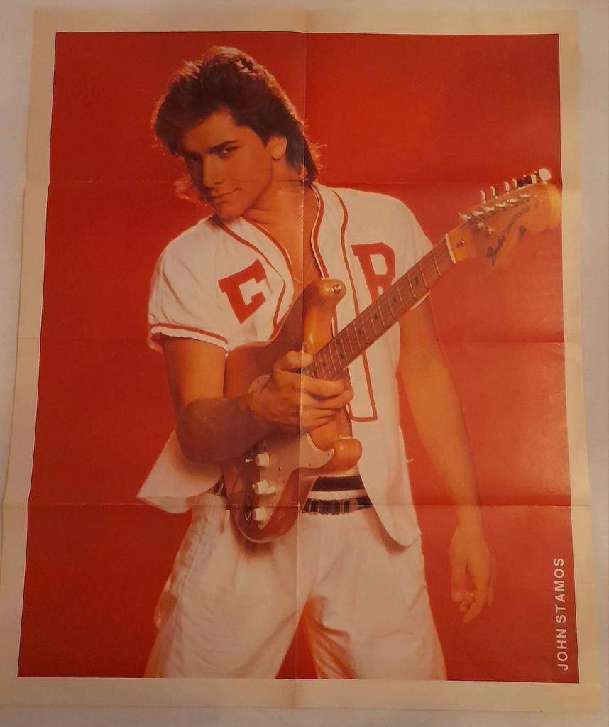 Hitkrant poster: John Stamos en Julia Roberts, Ophalen of Verzenden, A1 t/m A3, Film en Tv, Rechthoekig Staand