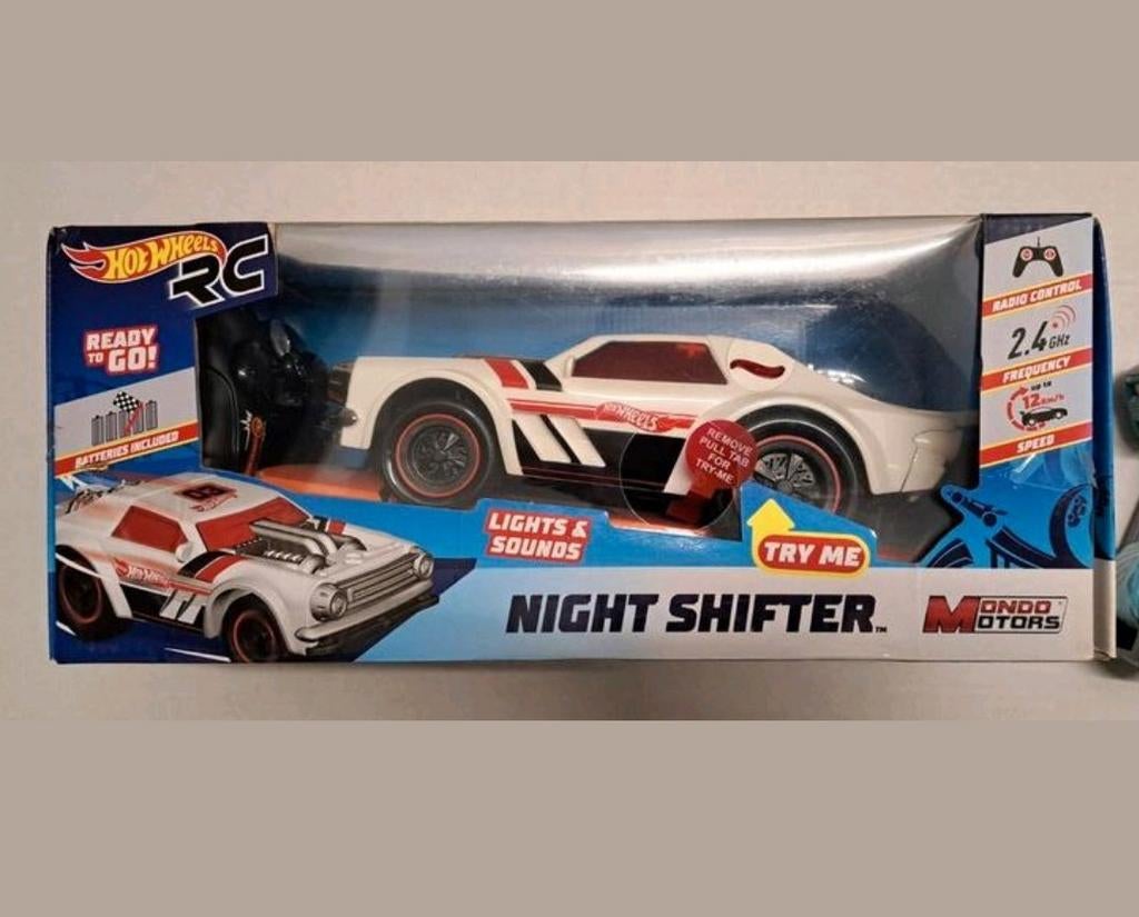 Hot Wheels Night Shifter RC Auto - Klaar om te racen!, Elektro, Nieuw, Ophalen of Verzenden, Mattel