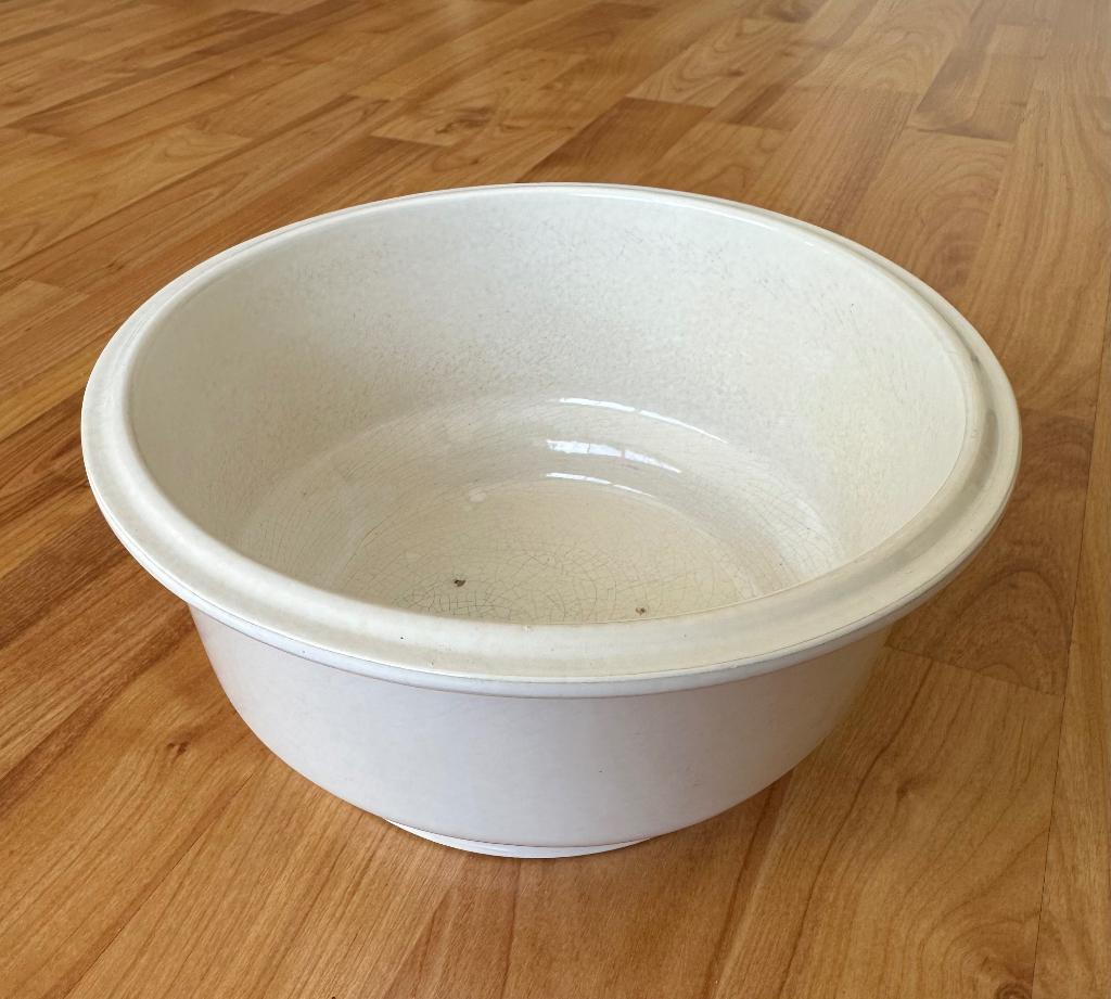 Bloempot (wit), Ophalen, Gebruikt, Rond, Binnen