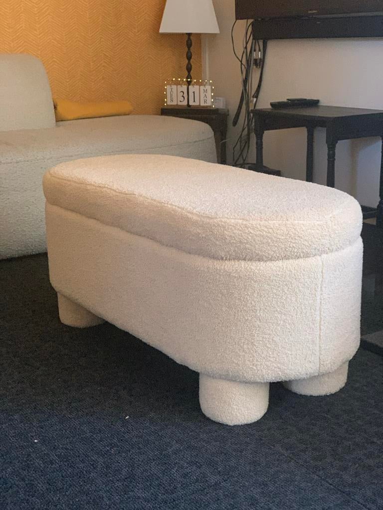 Nieuw: Teddy Opbergbank Dodo Beige, Minder dan 50 cm, 100 tot 125 cm, Ophalen of Verzenden, Zo goed als nieuw