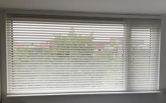 Jaloezie HOUT wit 189,5x174 cm. Nieuw in verpakking!, Huis en Inrichting, Stoffering | Gordijnen en Lamellen, Ophalen, Wit, 150 tot 200 cm