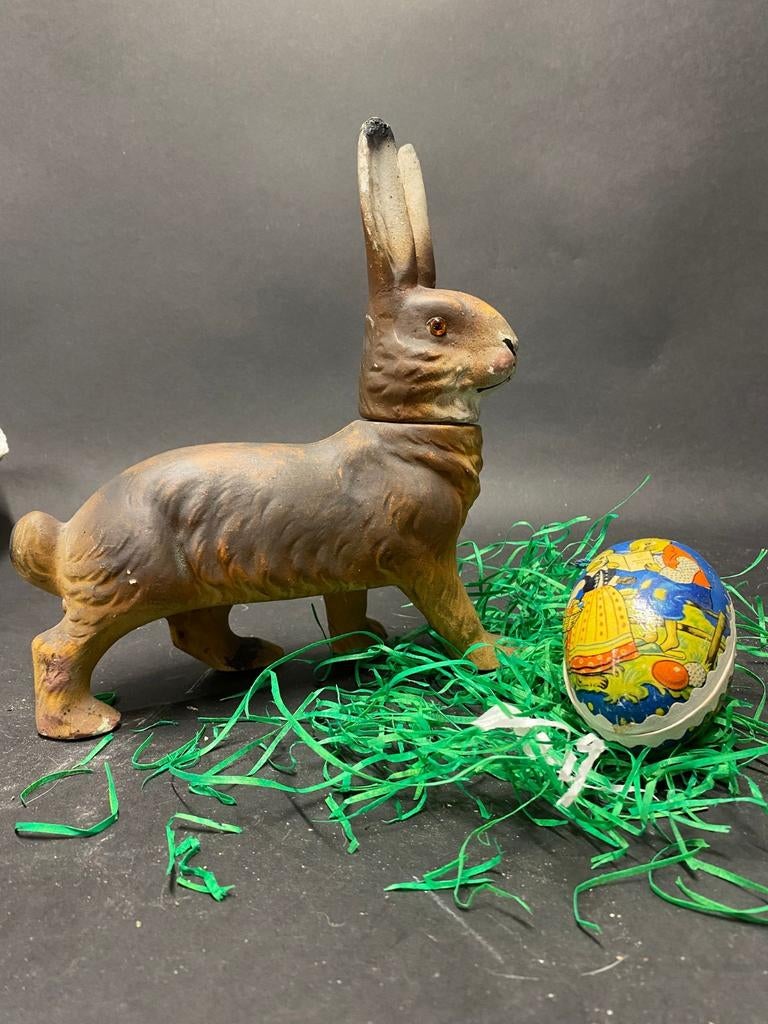 Antieke candy container paashaas, Antiek en Kunst, Verzenden