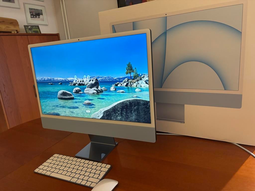 Blauwe iMac met Retina Display - Perfect voor Thuis/Student, Computers en Software, Apple Desktops, IMac, Ophalen of Verzenden