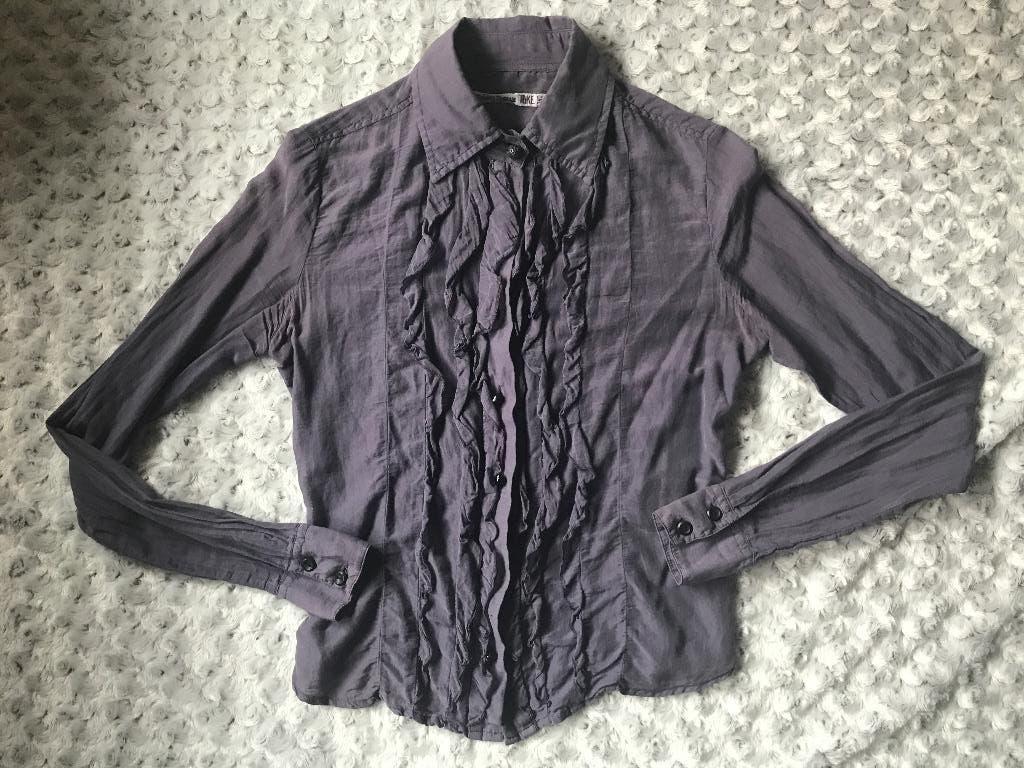 Schitterend zijde mengsel blouse TAKE TWO S (valt als XS), Paars, Ophalen of Verzenden, Maat 34 (XS) of kleiner, Gedragen