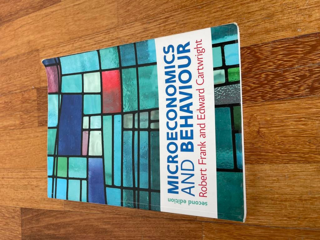 Microeconomics and behaviour 9780077174088, Ophalen of Verzenden, Gelezen