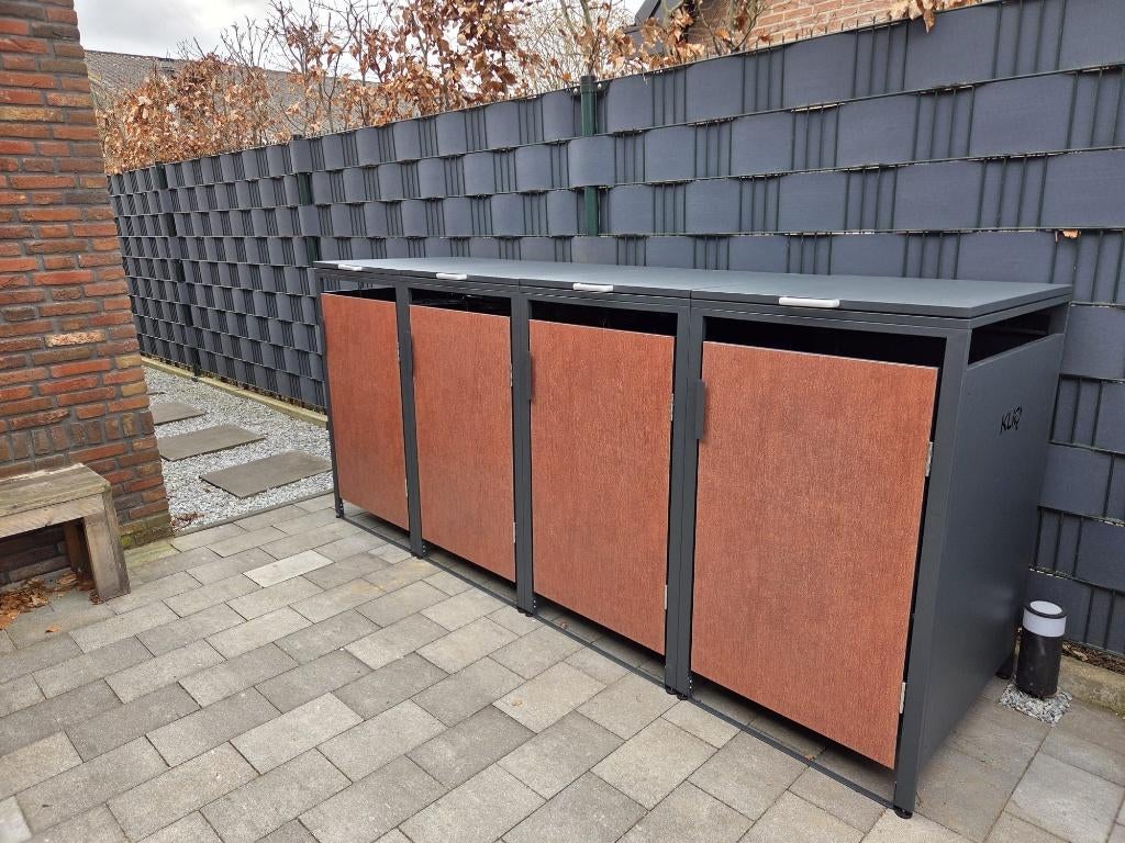 KLIQ kliko ombouw – container ombouw stabiel en met postvak, Tuin en Terras, Bergingen en Tuinkasten, Verzenden, Nieuw, Metaal